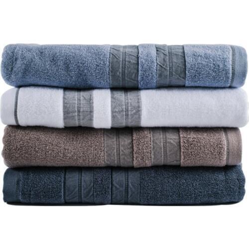 Hap-deer High Quality Thickening 100% Cotton Men Bath Towel Solid Color Soft Comfortable Bathroom Beach Travel Towels
