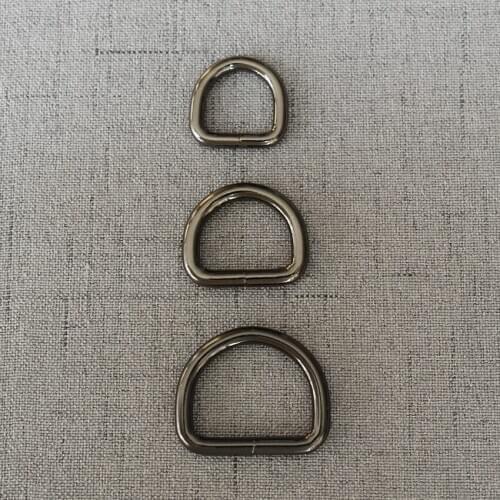 1 Pcs/Pack 15mm 20mm 25mm Webbing Straps Belt Loops Buckle Metal D Ring For Bag Backpack Accessory Hardware Dog Collar Leads