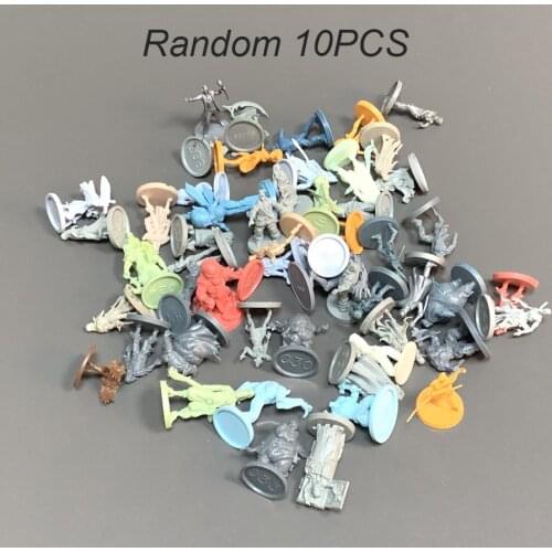 Random 10PCS Warriors Heroes Zombies Knight Board Game Miniatures Role Playing Model TRPG CMON