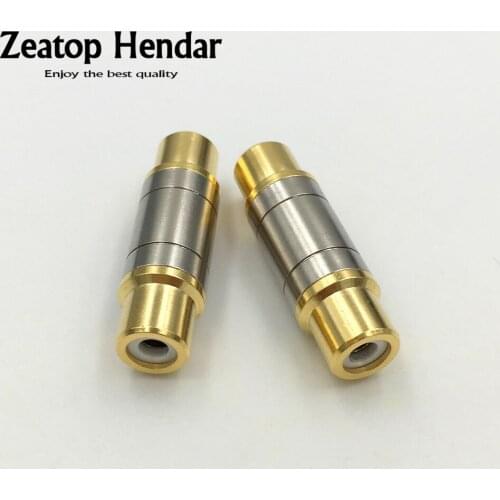 100Pcs Dual RCA Couple Connector High Quality RCA Female to Female Adapter Gold Plated Speaker Jack Socket Audio Cable Connector