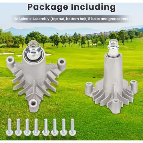 2pcs Lawn Mower Parts Spindle Assembly 187292 w/ Bolts 195945 42" 48" Deck for 532192870 YT4000 YS4500 42" Deck Spindle Assembly