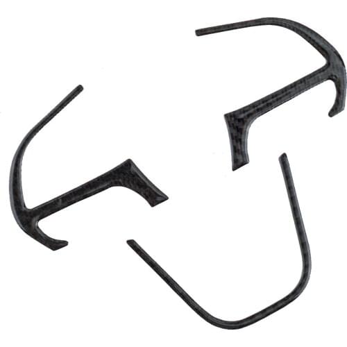 3Pcs/Set Car Steering Wheel Button Cover Trim Frame Black Carbon Fiber Fit For Dodge Challenger 2015 2016 2017 2018 2019 2020