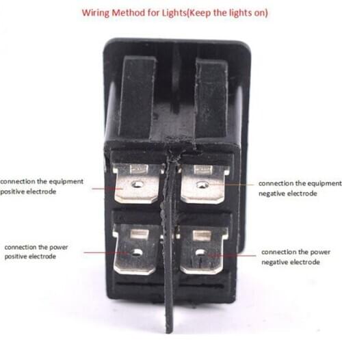4Pins LED On/Off Rocker Toggle Switch Driving Fog Lamp/Work Light Bar