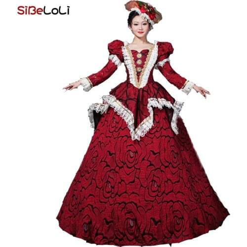Victorian Rococo Baroque Marie Antoinette Ball Gowns Dresses 18th Century Renaissance Historical Period Christmas Party Dresses