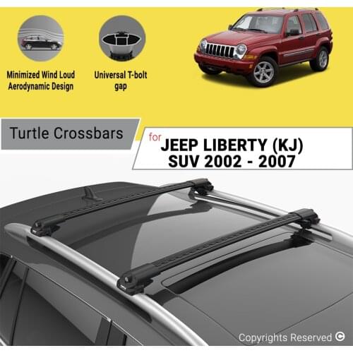 BARS FOR JEEP LIBERTY (KJ) SUV 2002 - 2007 ALUMINUM ALLOY SIDEBARS CAR ROOF RACK LUGGAGE CARRIER CROSSBAR