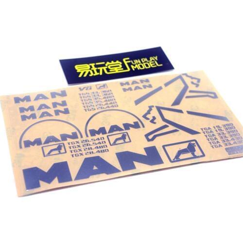 Tamiya Model Truck Decoration Parts Body Shell Logo Stickers Sets For 1/14 Scale Rc Toys Trailer MAN TGX 26.540 TGS TGA Tractor