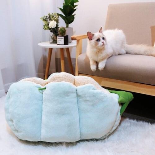 MPK Store New Snow Pea Cat Bed Cat House Warm Housing For Cats During Cold Season