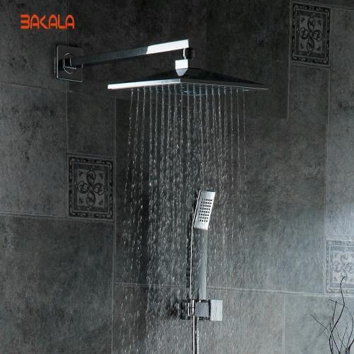BAKALA 8 inch Bathroom rain shower faucets Diamond Designs ABS head hand shower for Bath Showering System 4