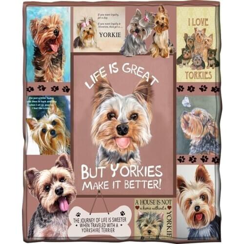 Life Is Great 3d printed fleece blanket for Beds Hiking Picnic Thick Quilt Fashionable Bedspread Sherpa Throw Blanket