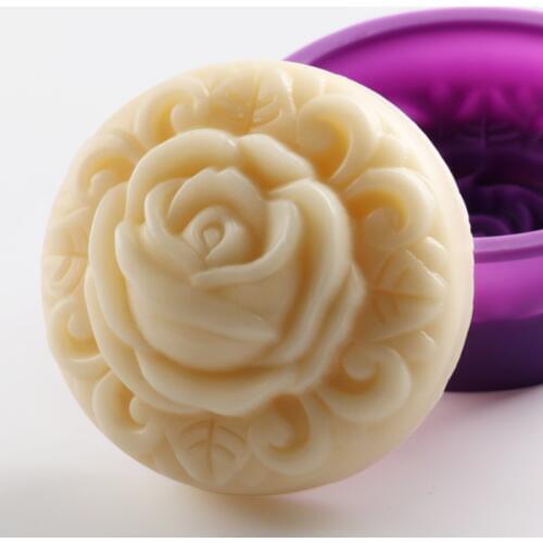 Fondant Cake Mold 3D Flower Candle Form Soap Moulds Food Grade Silicone Resin Crafts Soap DIY Kitchen Accessories