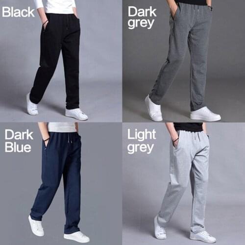 Cotton Joggers Men Jogging Sweatpants Sportswear Knit Tracksuit Sports Pants Trousers Oversize Wide Leg Clothing 5XL 2021 Summer