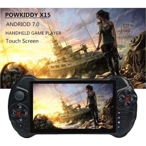Powkiddy X15 Handheld Game Console 3000MA battery 5.5 INCH 1280*720 HD Andriod 7.0 MTK8163 quad core 32G ROM Video Game console