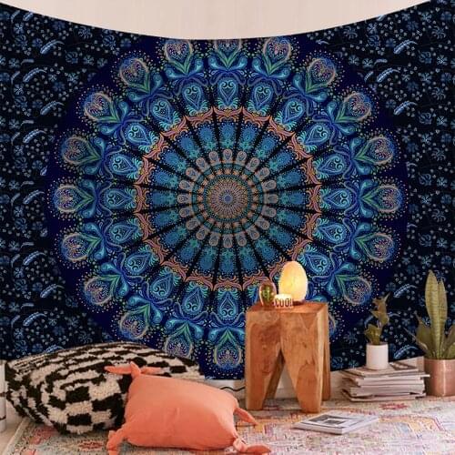 India Mandala Tapestry Wall Hanging Bohemian Tapestry Indian Hippie Wall Hanging Decor for Room Decoration Mural Beach Mat