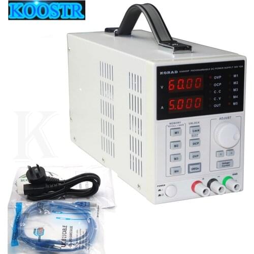 KA6005P Programmable DC Power Supply Adjustable Voltage 0 to 60V Current 0 to 5A 0.01V 0.001A USB RS232 Data Storage