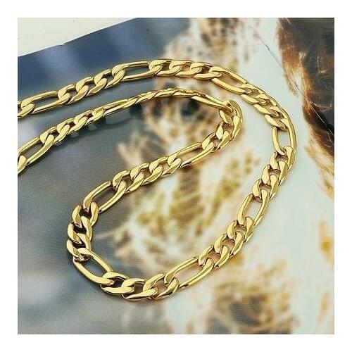 CLASSIC MEN SOLID GOLD FINISH HEAVY CHAIN NECKLACE 23.6inch