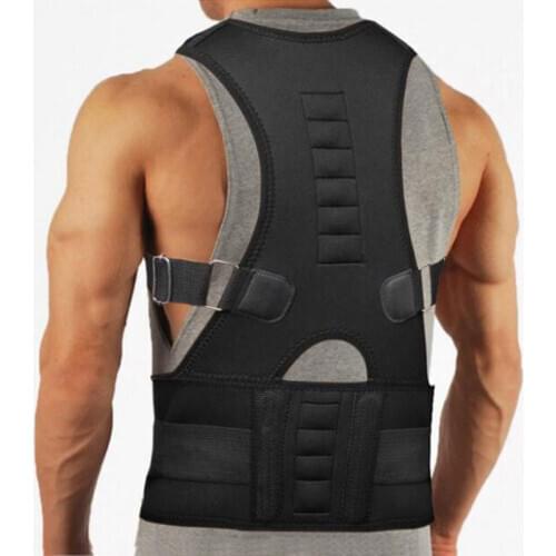 2020 Neoprene Magnetic Stone Back Support Belts High Quality Posture Correction Lumbar Support Black White Plus Size XXL Corsets