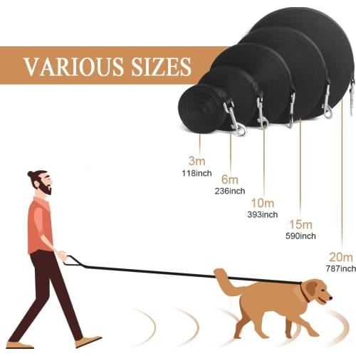 2.5cm Width Nylon Pet Dog Leash Long For Small Medium Dogs Cats Puppy Walking Running Leashes Pet Supplies 3M 6M 10M 15M 20M