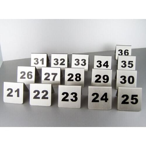Number 1-100 Stainless Steel Table Numbers Cards 2 Colors Small Table Sign Card Restaurant Hotel Cafe Bar Tools lin4950