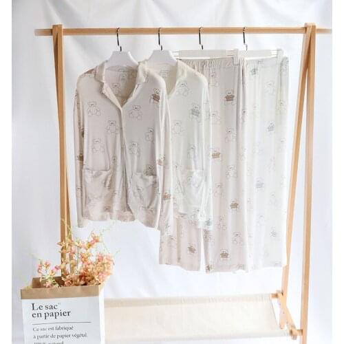 New style ladies' home wear for autumn and winter. Long modal thick suit, casual and comfortable loose pajamas