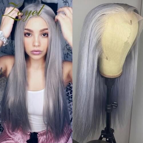 Zoyel Synthetic Lace Front Wigs Pre Plucked Hairline Lace Front Wig For Baby Hair High temperature Fiber Cosplay Wig Daily Wear