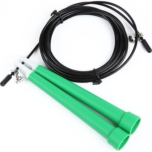 Wholesale 3m adjustable jump rope high quality ABS handle steel wire unisex skipping rope for lose weight and fitness