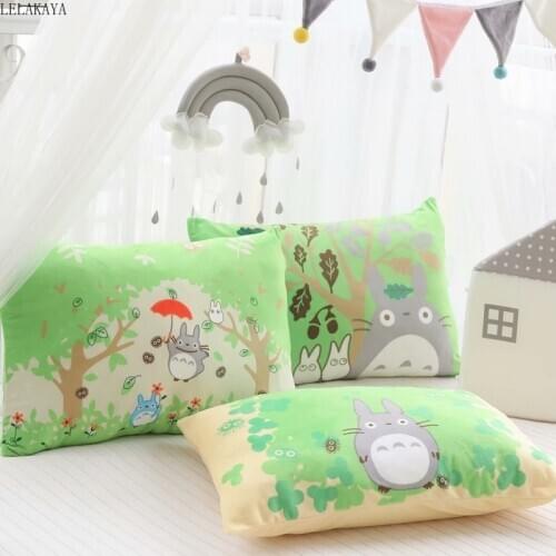 Cute Totoro Corgi Dog Cartoon Style Cushion Cover Home Decorative Pillowcase Anime Printed Double-sided Throw Pillow Case Toys
