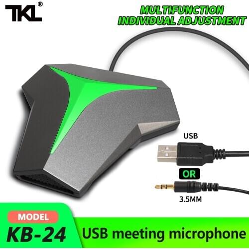 TKL USB/3.5 Conference Microphone Omnidirectional Condenser Microfono Plug & Play PC Mic for Gaming Youtube Metting