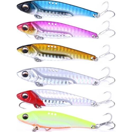 HENGJIA 1pcs 7g/13g/16g/20g Sinking Vibrating Blade Bait Jig Artificial Hard Lure Wobbler Winter Ice Fishing Lure