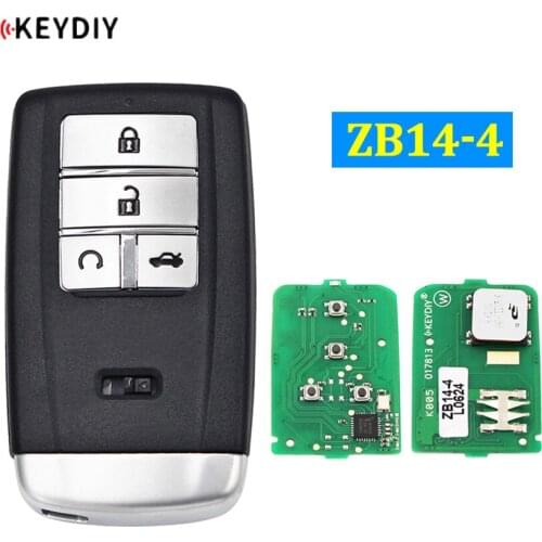 KEYDIY ZB14-4 Universal 4 Buttons Smart Key for KD-X2 Car Key Remote Replacement Fit for More than 2000 Models