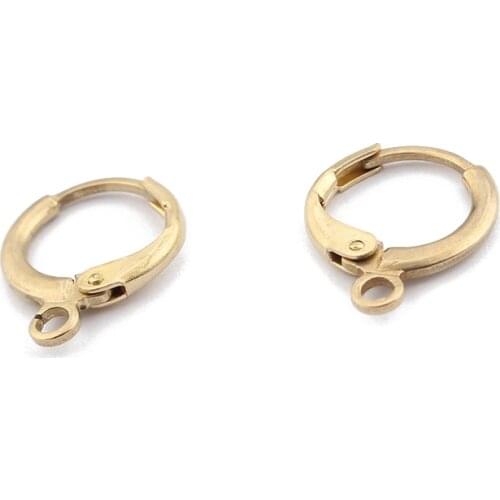 40pcs Copper French Lever Earring Hooks Wire Settings Base Hoops Earrings For DIY Jewelry Making Supplies