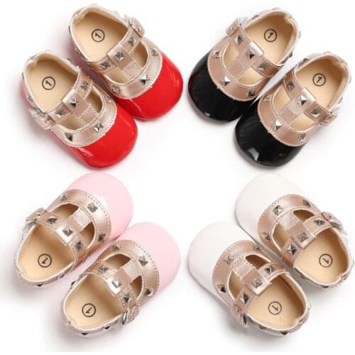 Soft Soled Baby First Walkers Cute Baby shoes Princess Baby Girl Shoes PU Infant Walking Dress Shoe