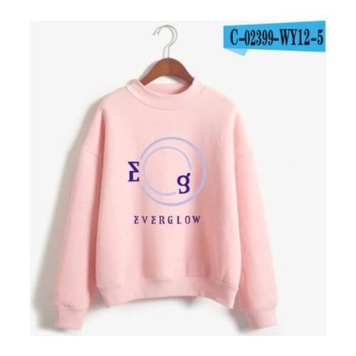 Harajuku BP Everglow Kpop Streetwear Turtleneck Cute Women/girl Kpop O-Neck Long Sleeve High collar BP Everglow Sweatshirt