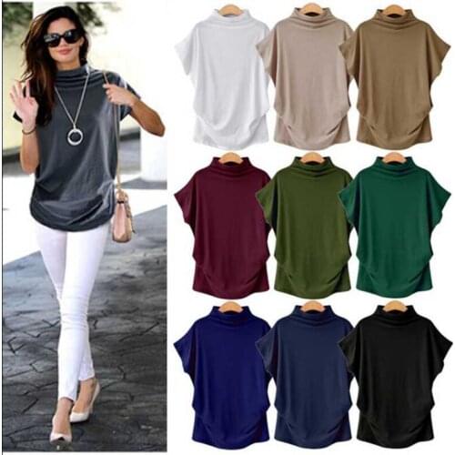 Women Elegant Stand Collar Soft Shirts 2021 Summer Fashion Ladies Stylish Loose Blouses Casual Female Tops Girls
