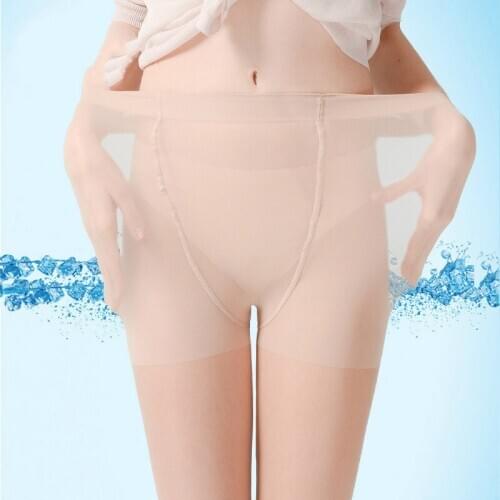 1 Womens Spring and Summer Stockings Ultra-thin Anti-hook Silk Large Size Double Plus Crotch Sexy Flesh Color Base