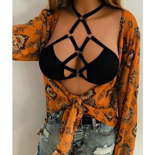 Women Sexy Lingerie Plus Size Bust Bandage Bundled Open Bra Hollow Out Sexy Bra Erotic Underwear Porn Costumes Sexy #T1P