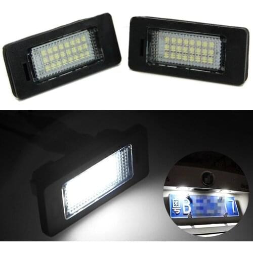 2PCS 24LED Error Free Car License Plate Light For BMW E82/E88 E90 E91 E92 E93 E39/E39 M5 E60 E61 E70 E71 Car Licence Plate Light