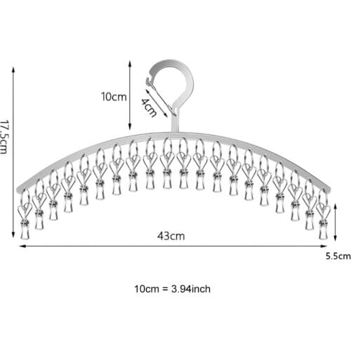 20 Clips Stainless Steel Windproof Clothespin Laundry Hanger Sock Drying Rack 94PF
