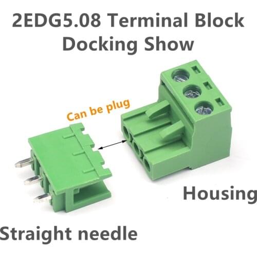 5SET KF2EDGK 5.08 2EDG PCB Connector Plug-In Terminal Block Straight/curved needle+Housing 2PIN-10PIN Phoenix contact degson