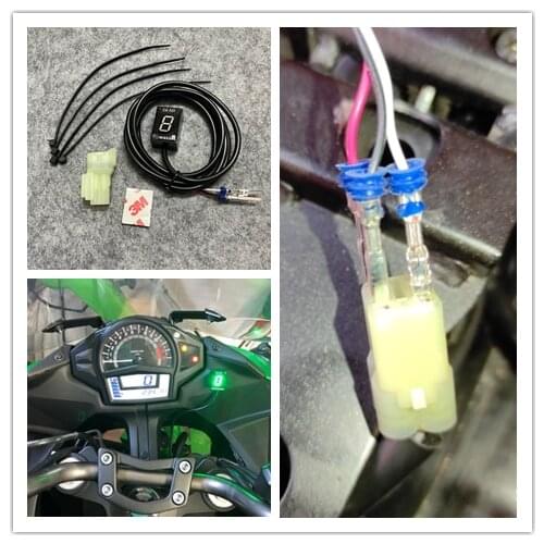 Alconstar 1-6 Gear Ecu Plug Mount Motorcycle EFI Speed Gear Display Indicator For Kawasaki ZX7R ZX9R ZX10R ZX12R ZX14R ZZR1400