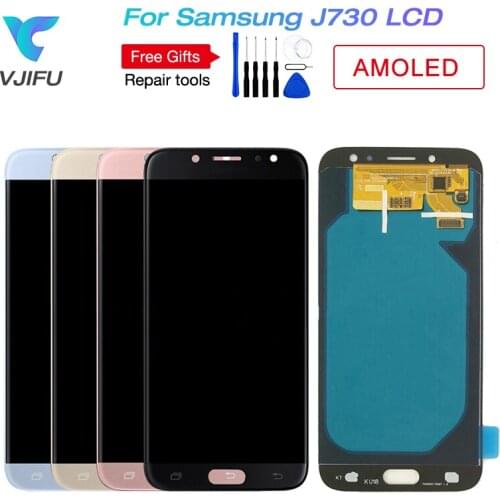 AMOLED J7 2017 Dsiplay For Samsung Galaxy J7 Pro 2017 J730 J730F LCD Display Touch Screen Digitizer Assembly with repair tools
