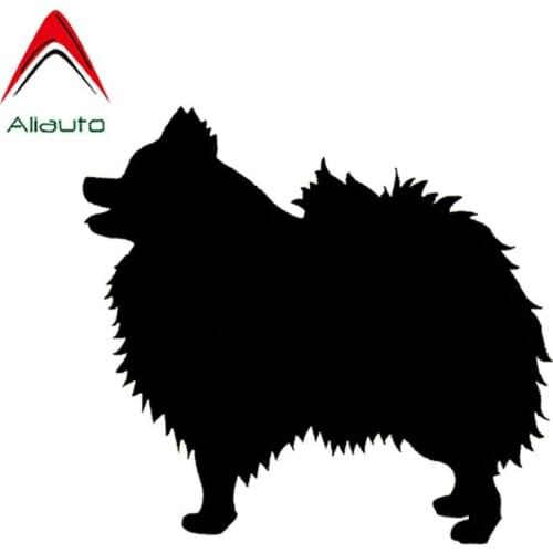 Aliauto Cartoon Car Stickers Pomeranian Dog Species Animals Pets Waterproof Reflective Decals Motorcycle Accessories,14cm*13cm