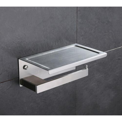Free shipping New Bathroom Toilet Brushed Nickel stainless steel Paper holder Hotel Paper roll holder Tissue box--M6332