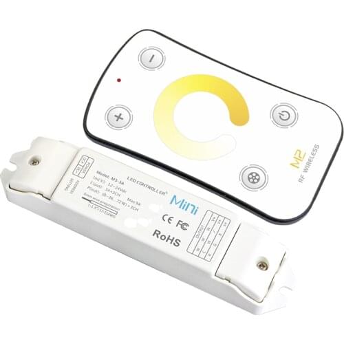 LTECH New Led Strip Color Temperature Controller RF Remote Wireless 5-24V 108W Output M2 M5 M3-3A LED Strip CCT Dimming Control
