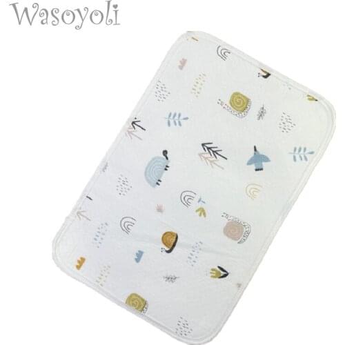1 Piece Wasoyoli Cute Baby Changing Pads 50*70cm Infant Pushchair Waterproof Mat Newborn Baby Portable Reusable Changing Pad
