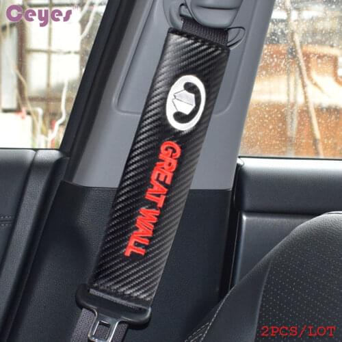 Auto Seat Belt Cover Car-Styling Car Logo Emblems Badge Case For Great Wall Haval Hover H6 H3 H5 Carbon Accessories Car Styling