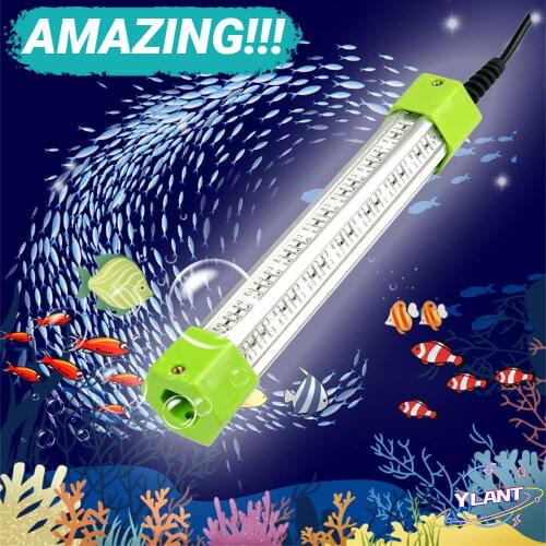 DC 12V 70W 160W 6 Sides Green White Blue Yellow Aluminum High Power LED Fish Submersible Underwater Fishing Light