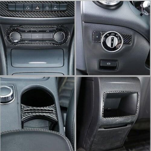 For Mercedes-Benz CLA 2015-2019 Car Interior Modification Accessories And Decoration Products Real Carbon Fiber (Soft)