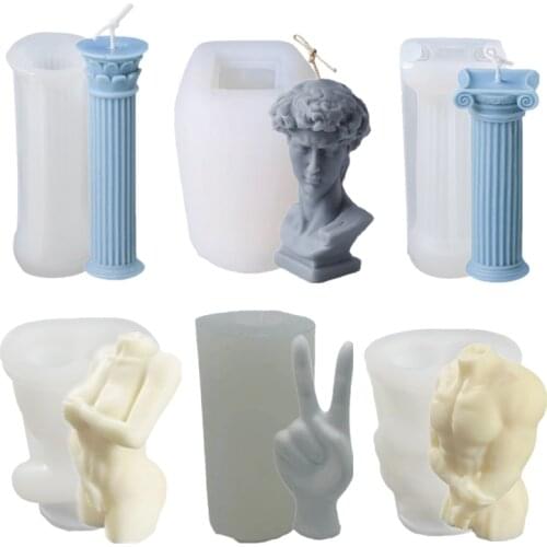 Resin Art Silicone Candle Molds Female Venus Plaster Mould DIY Sculpture Mold Candle Ice Cake Chocolate Making Mould