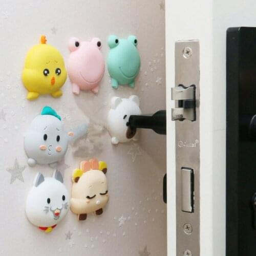 Cute Cartoon Silicone Door Stopper Wedge Slip Resistant Catcher Block Animal Door Stopper Shock Absorbers Newborn Child Care