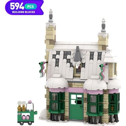 Moc Herri Friends Girl House Non-Muggle Village Honey Duke Sweet Shop Magic World Candy House City Building Blocks Girls Toys